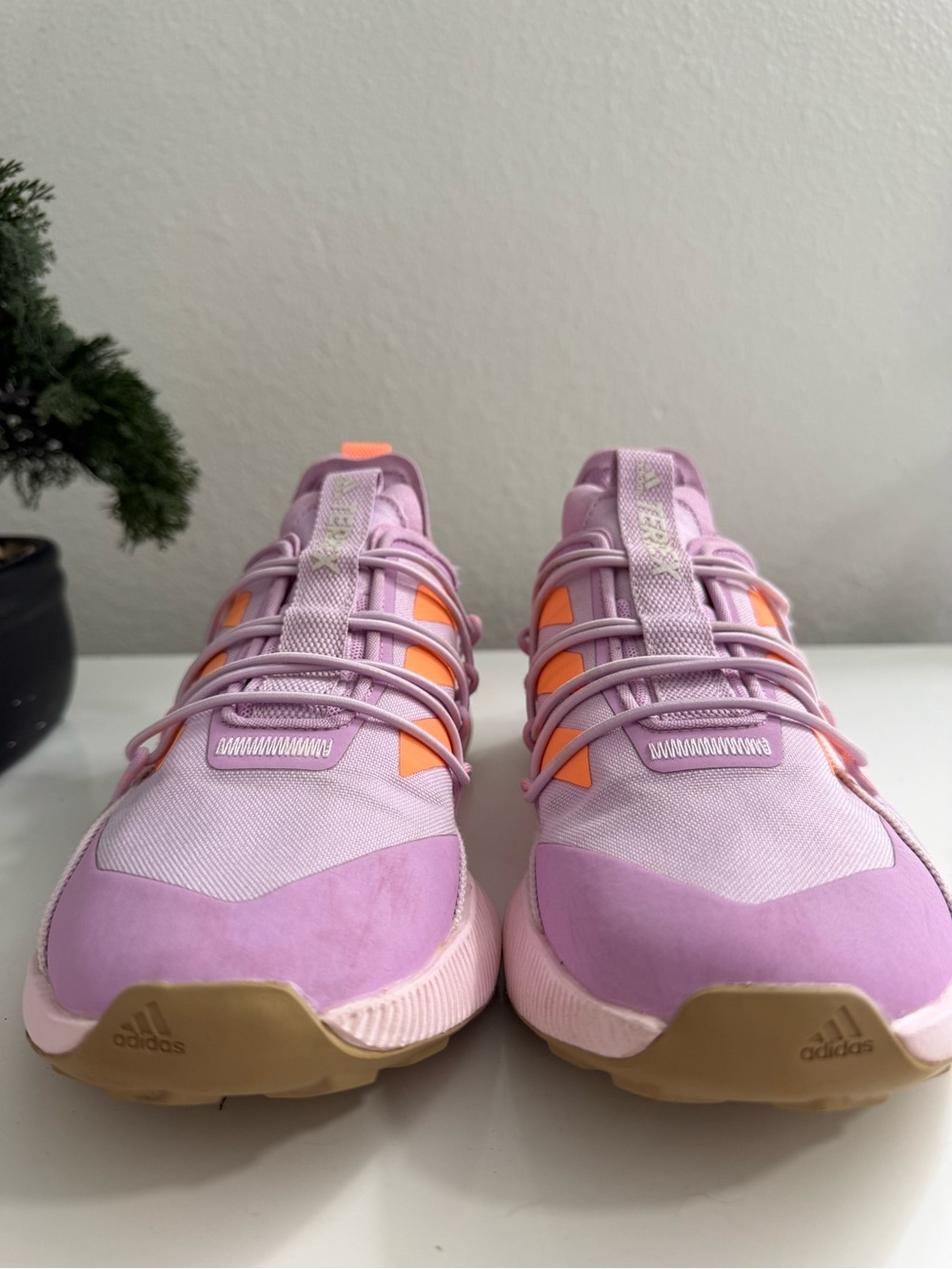adidas Women size 7 terrex voyager 21 canvas travel tLavender and Orange Trail - Picture 4 of 11